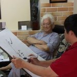 Cù Huy Hà Vũ vẽ chân dung Phạm Duy