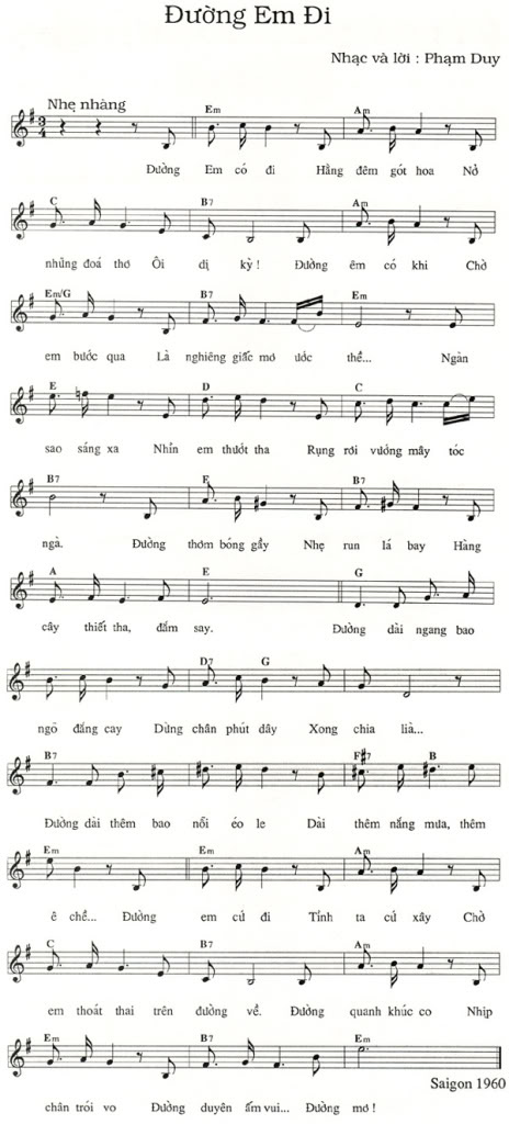 Đường Em Đi - Phạm Duy