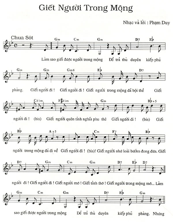 Giết Người Trong Mộng - Phạm Duy