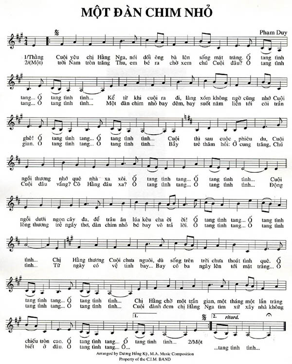 Một Đàn Chim Nhỏ - Phạm Duy