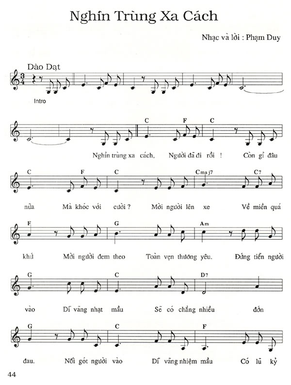Nghìn Trùng Xa Cách - Phạm Duy