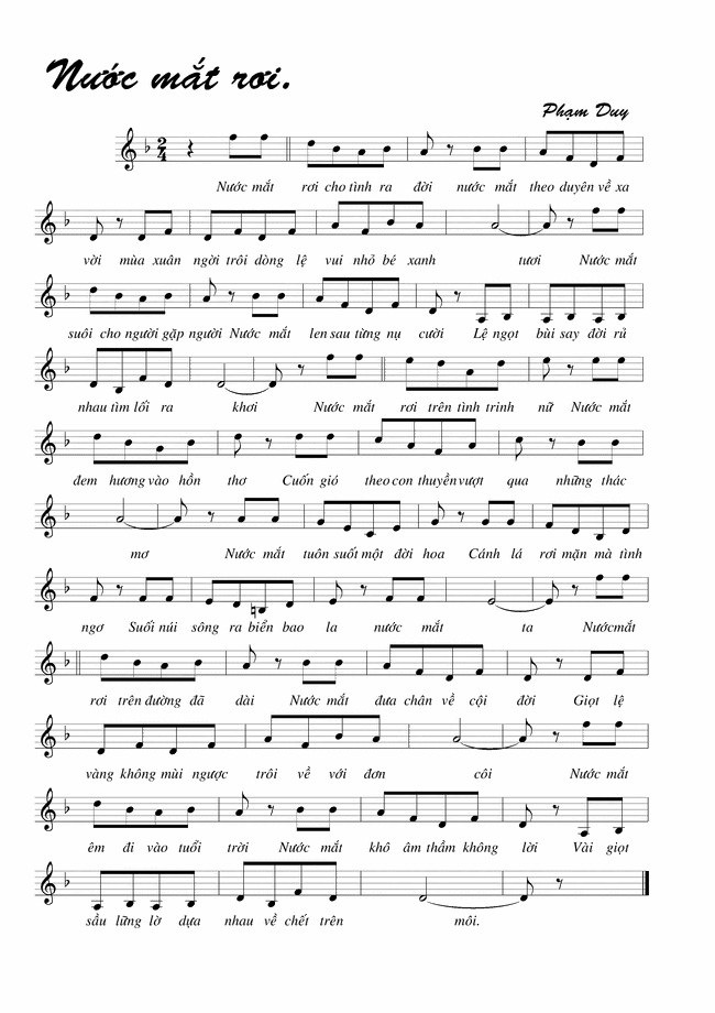 Nước Mắt Rơi - Phạm Duy