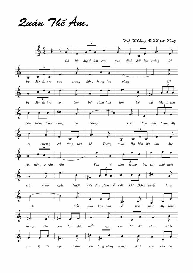 Quan Thế Âm - Phạm Duy