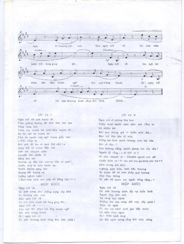 Ngày Trở Về - Phạm Duy
