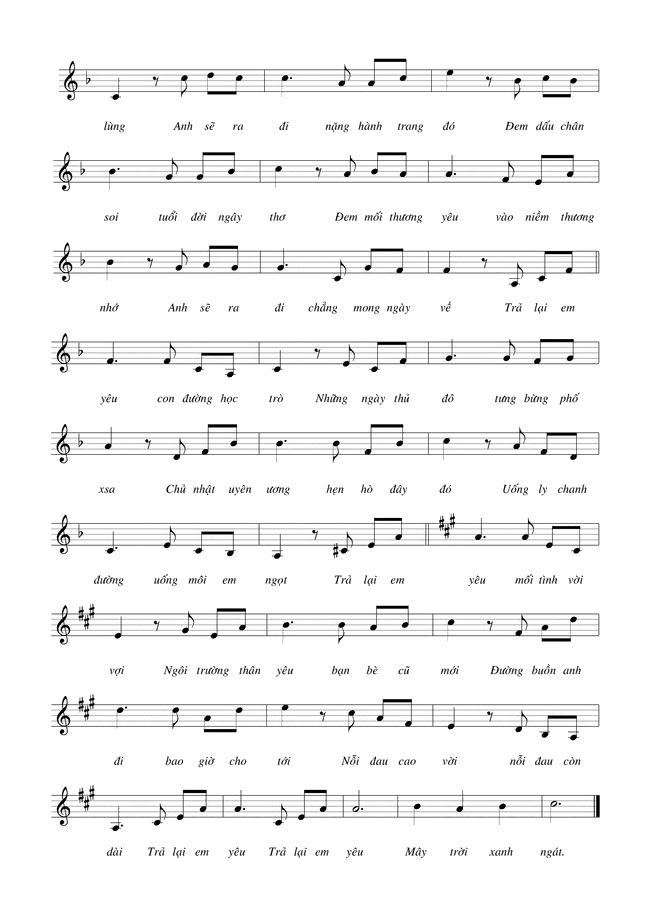 Trả Lại Em Yêu - Phạm Duy